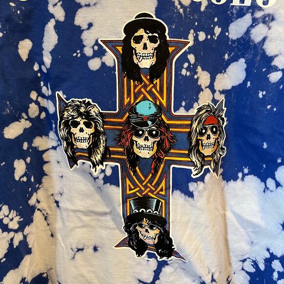Guns N' Roses Appetite for Destruction Graphic Tie Dye Tee Blue White XL - Picture 4 of 6
